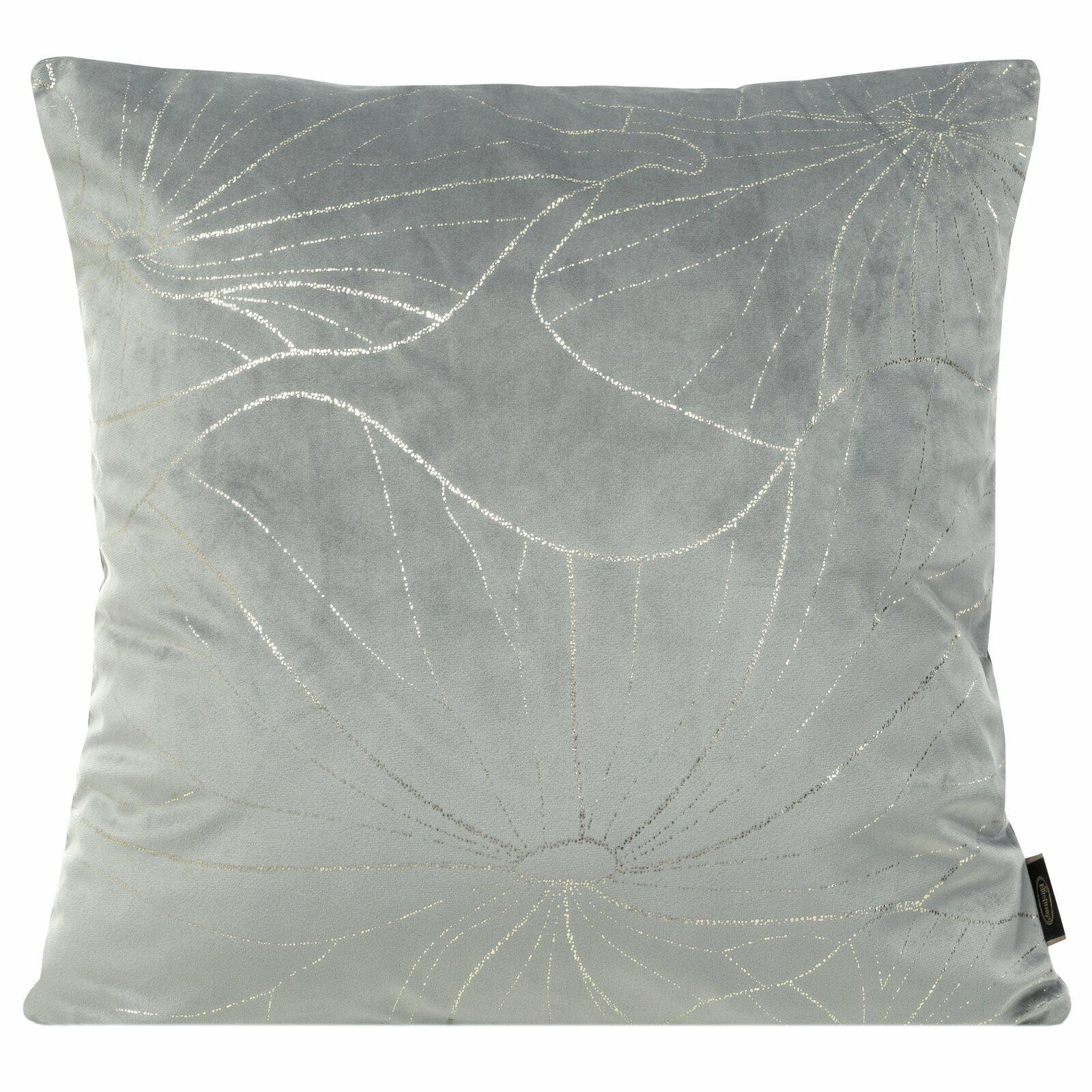 Poszewka BLINK 25 welwetowa popielata 45x45 cm elegancka ozdobna