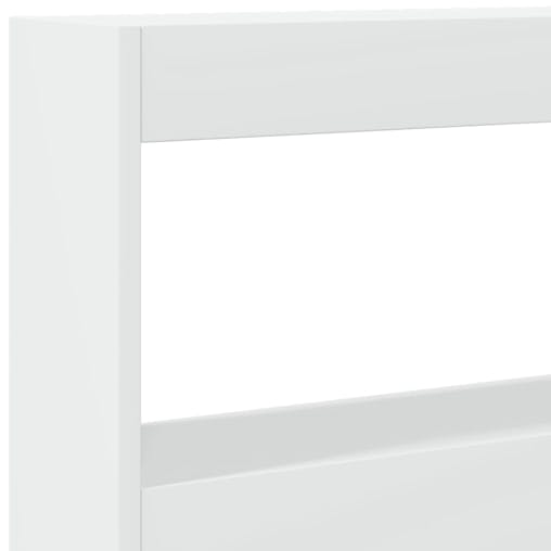 NNEVL Headboard Cabinet with LED White 180x17x102 cm
