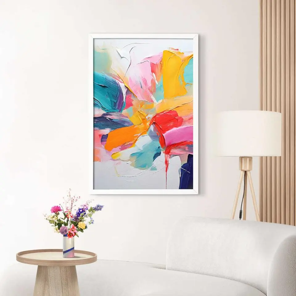 Wissellijst hout Poster 61x91,5 of 50x70 Wit - 61 x 91,5 - Wit