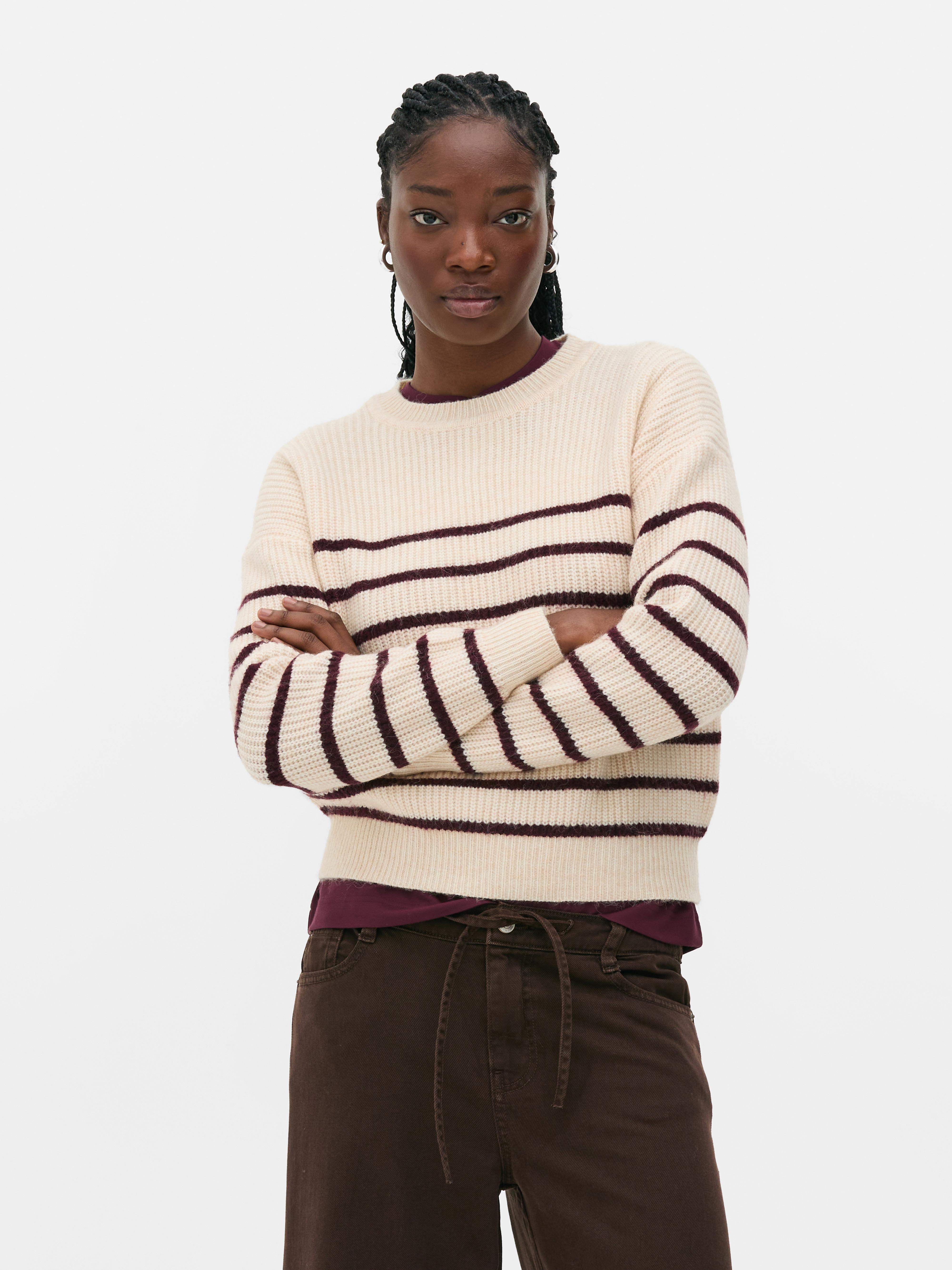 Ribbed Crew Neck Sweater