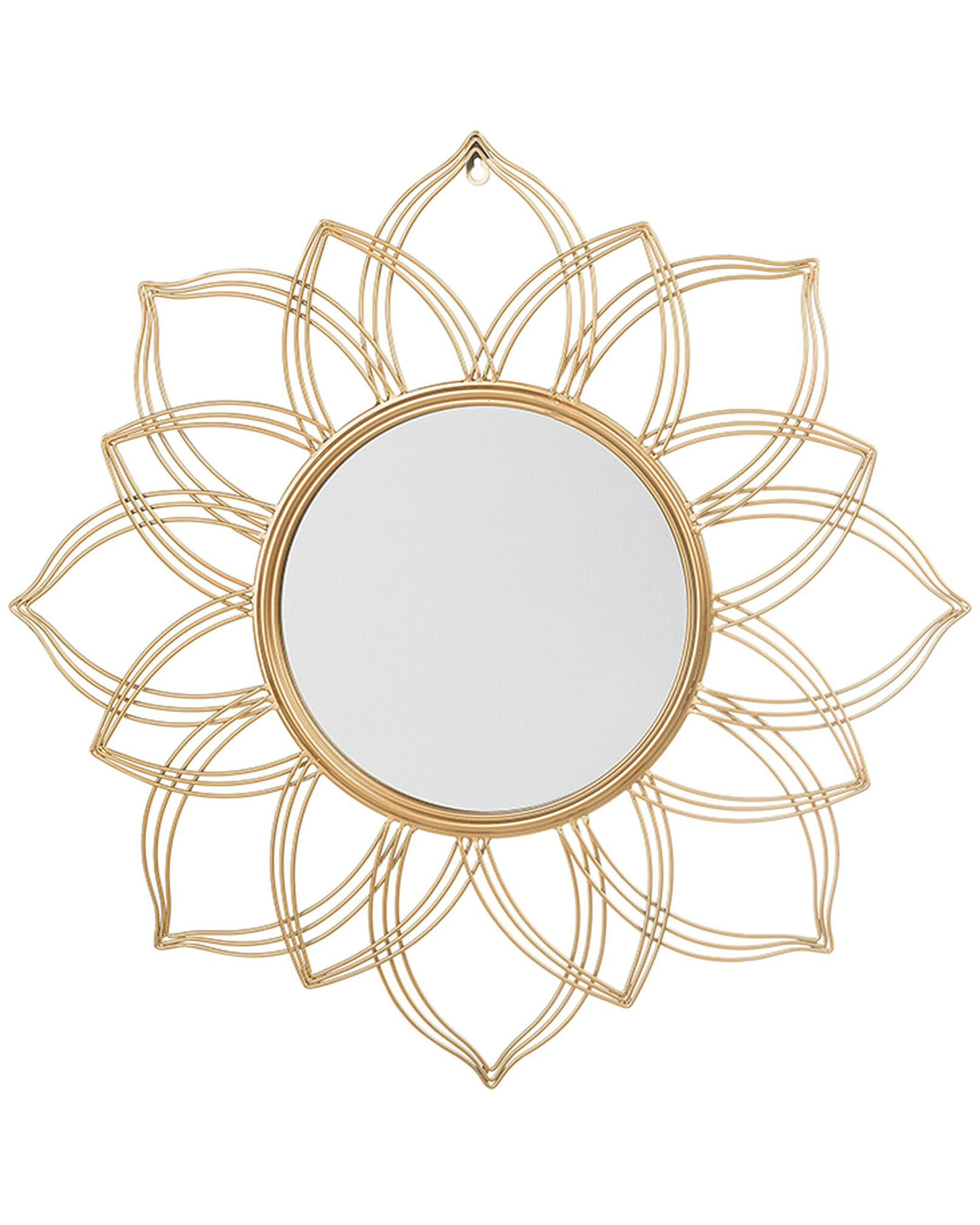 Wall Mirror MILLY 67 cm 67 cm Metal Gold