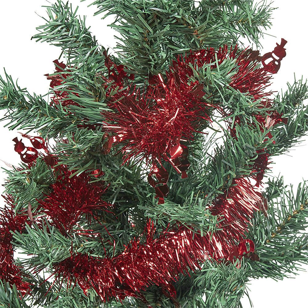 Guirlande de No&euml;l à brins rouge scintillant L 3 m