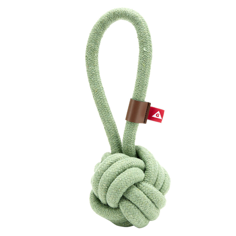 Jouet pour chien balle en corde avec poignée L23cm (2 modèles)