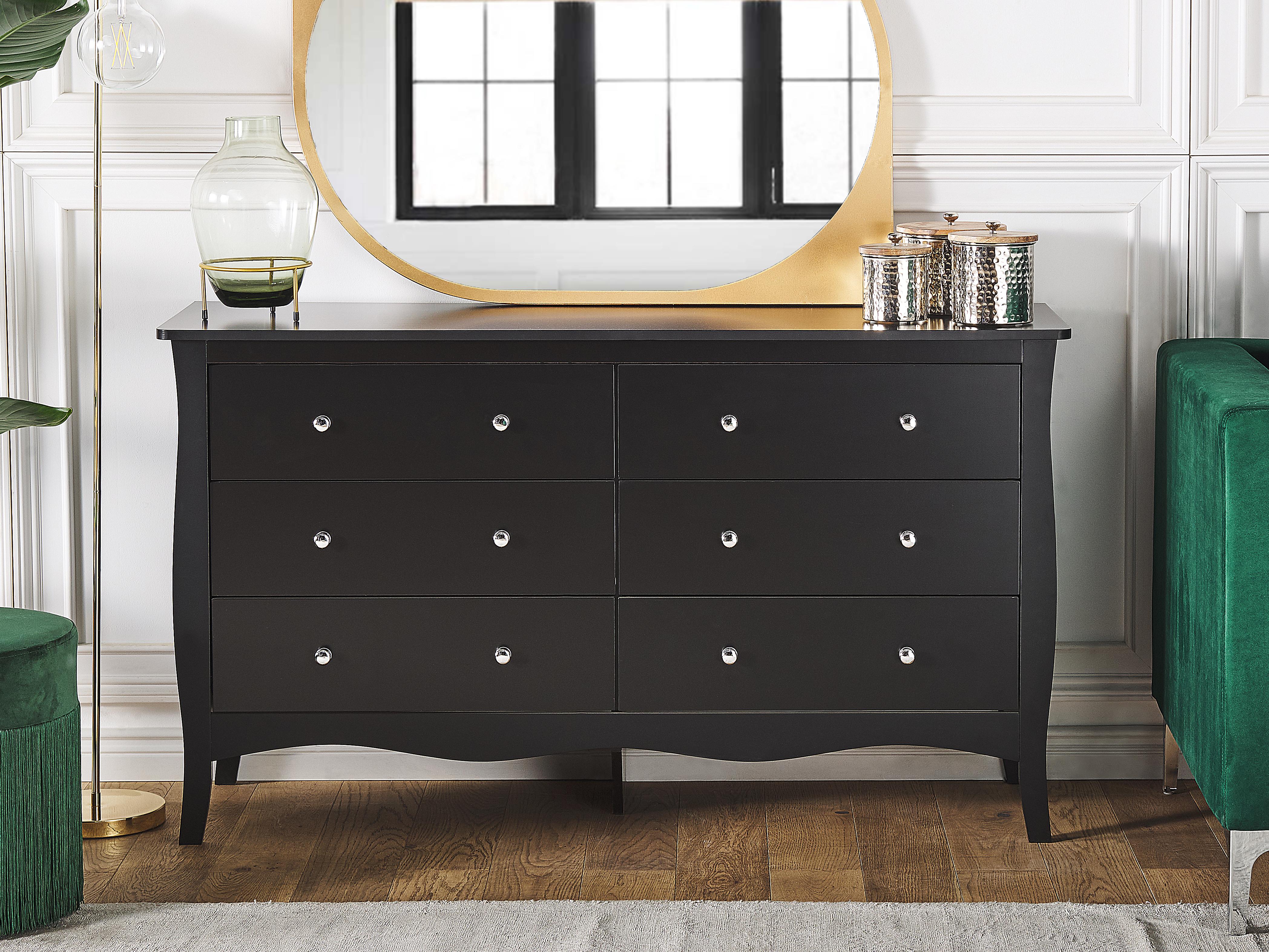 6 Drawer Chest WINCHESTER Black