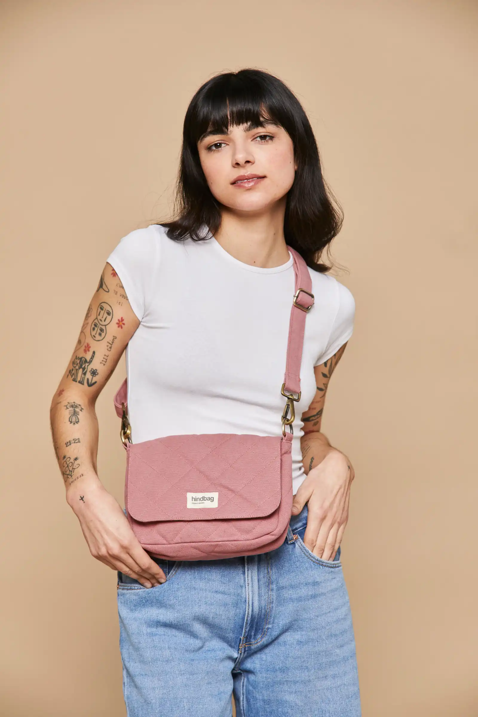 Sac à main matelassé Margault Blush