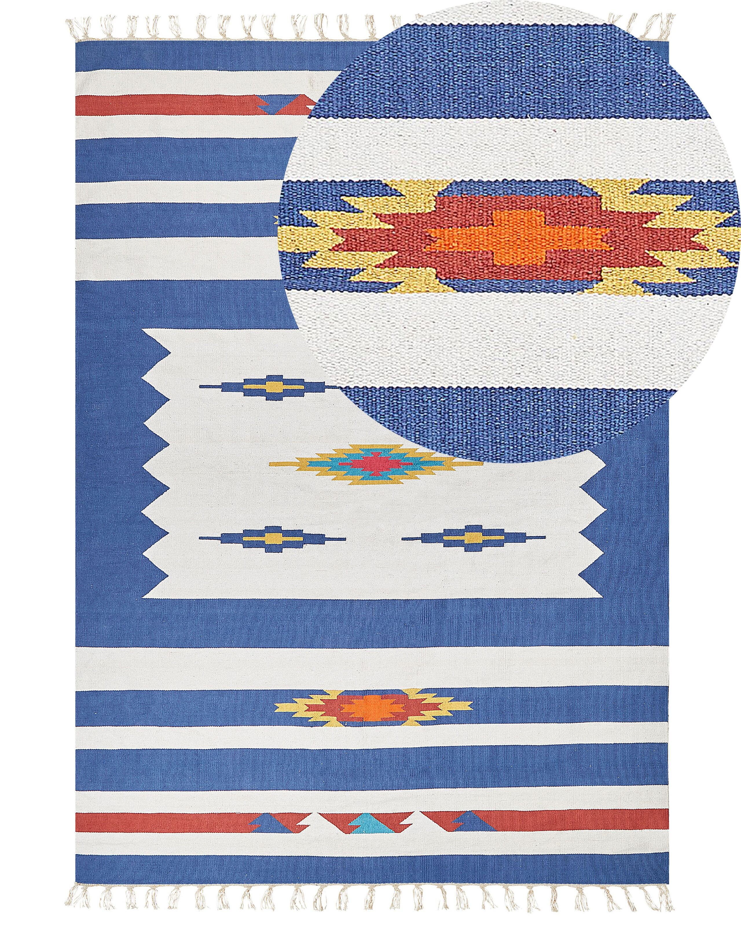 Dywan bawełniany kilim 200 x 300 cm wielokolorowy