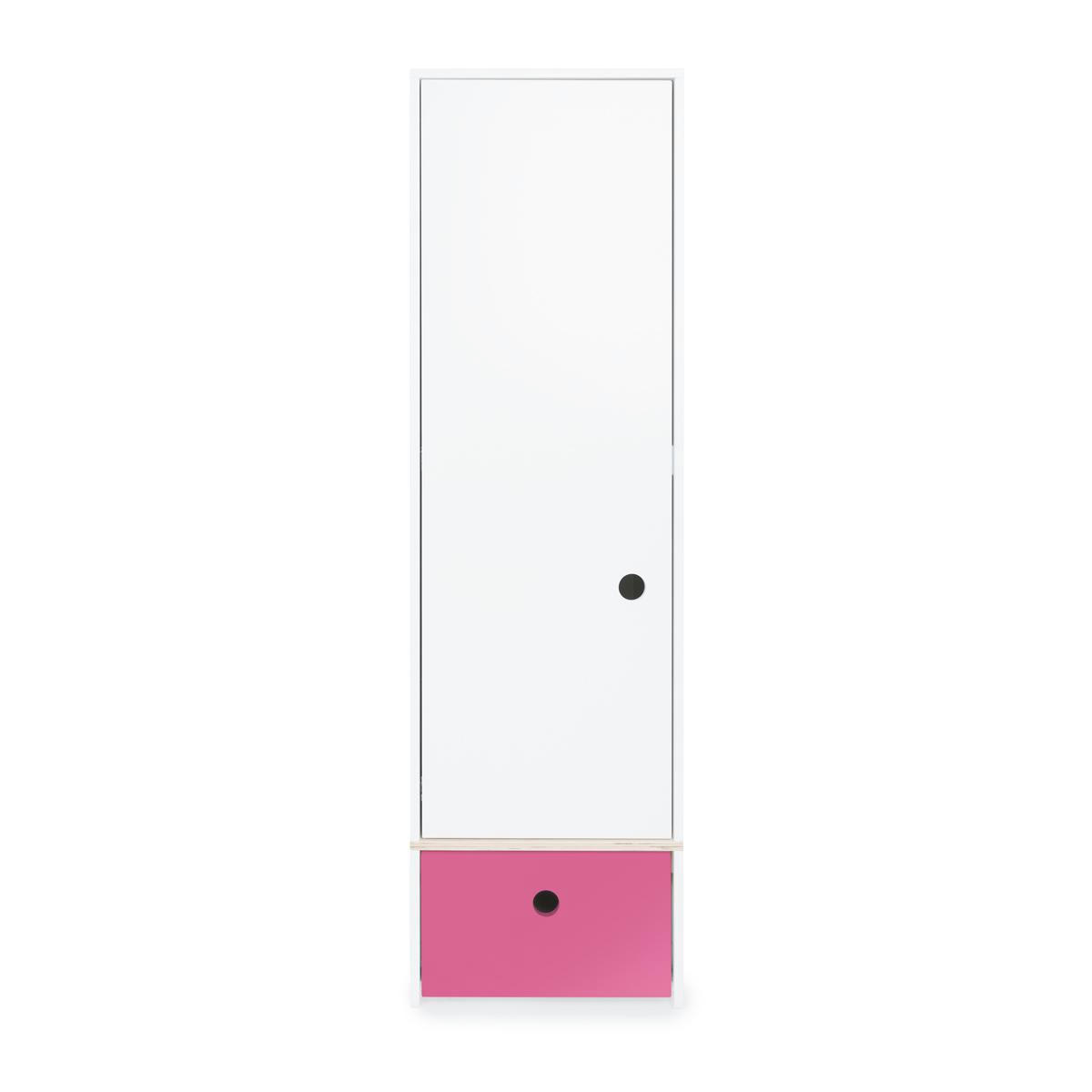 COLORFLEX - Armoire 1 porte façade tiroir fushia