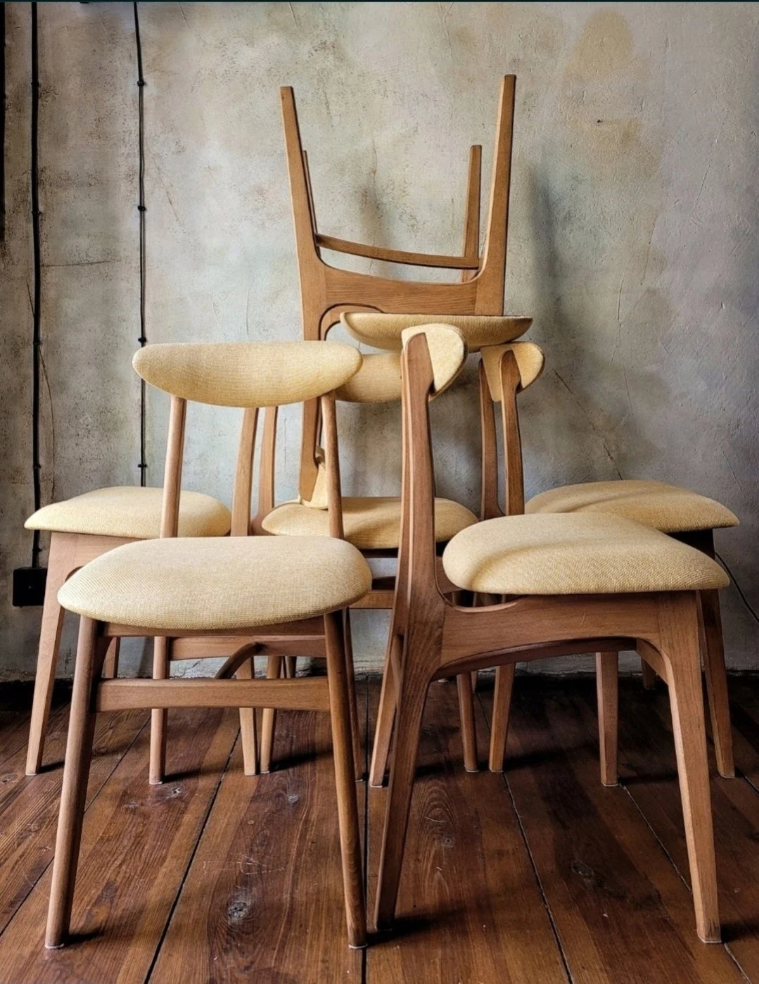 Mid Century Polish Dining Chair Type 200-190 by R. Hałas PRL Chair R.Hałas