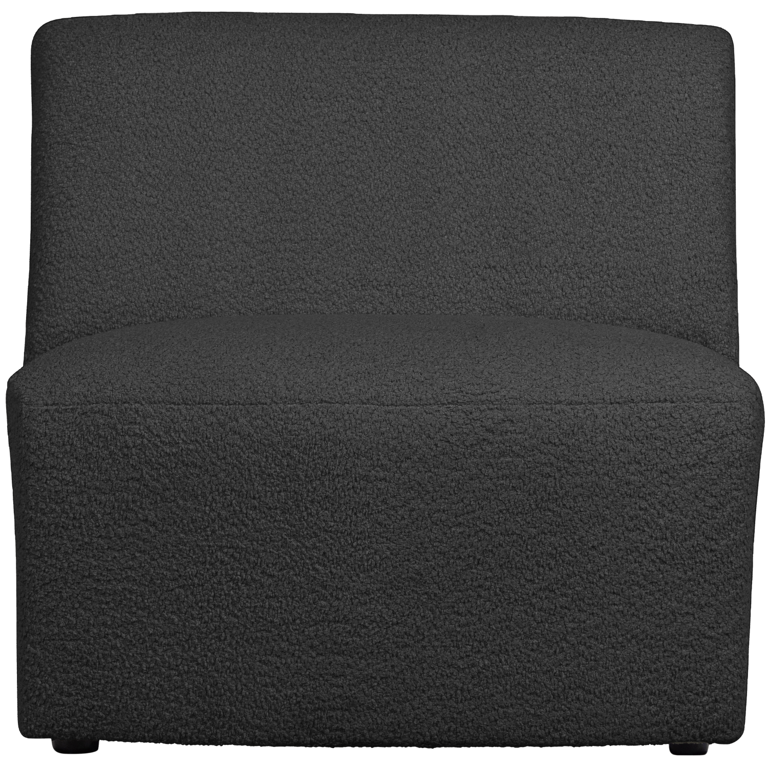 WOOOD 1-zits element Coco - Bouclé - Donkergrijs - 70x73x72