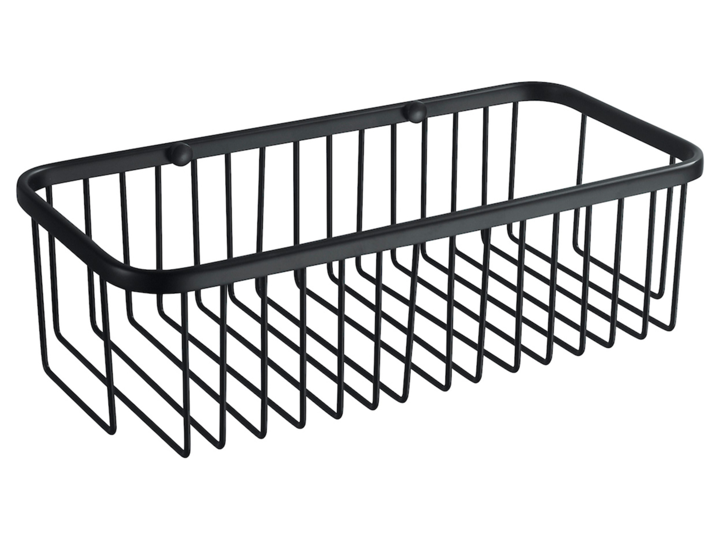Koszyk łazienkowy pod prysznic 30x14x9 cm czarny mat Stella