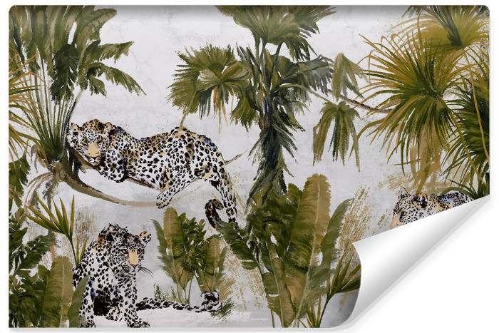 Fototapeta JAGUARY Lamparty Dżungla Palmy 90x60cm
