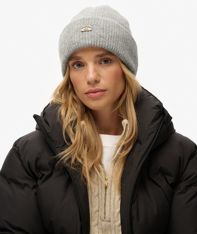 Rib Knitted Beanie Hat