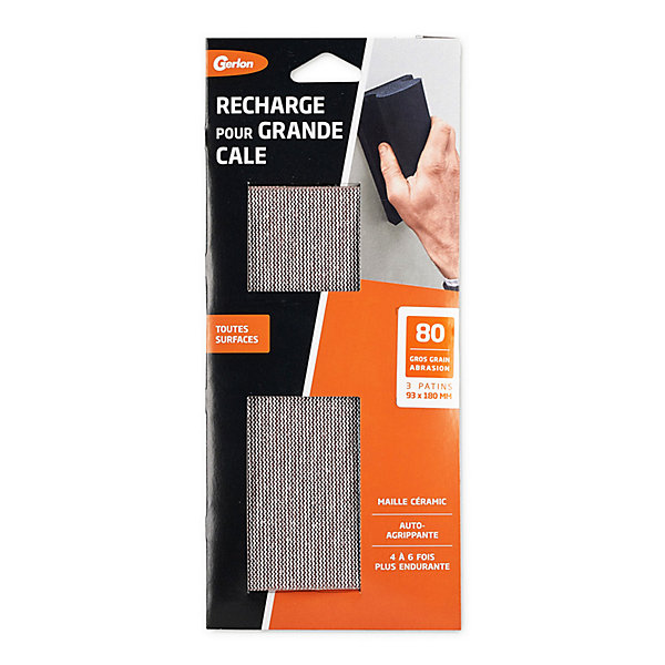 3 patins d'abrasif céramic gros grain