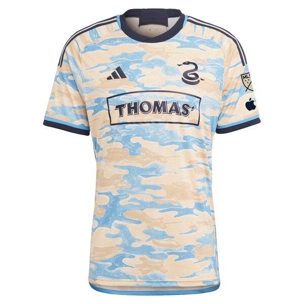 Jakob Glesnes Philadelphia Union adidas 2024 For Philly Authentic Jersey - Tan