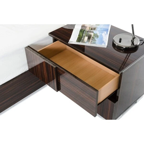 Modrest Picasso Italian Modern Ebony Lacquer Bedroom Set