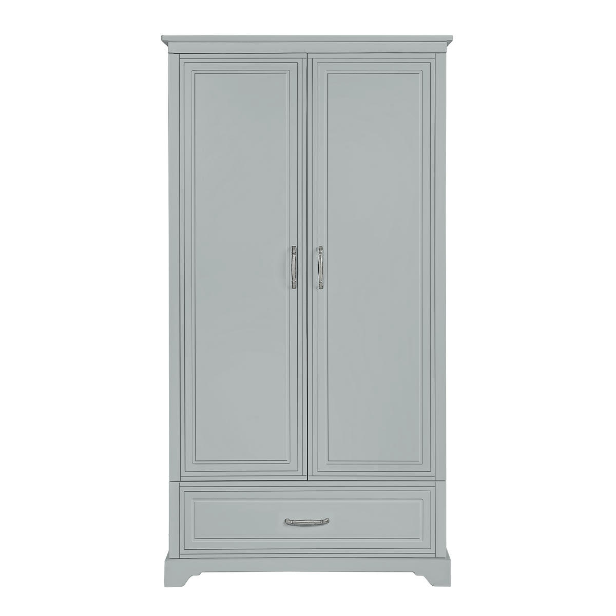 MELODY - Armoire 2 portes 1 tiroir gris