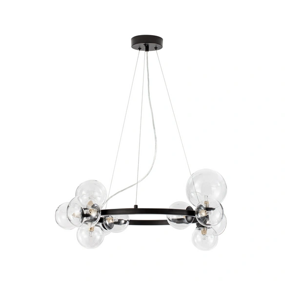 Pendelleuchte »Odillia«, LED, 11-flammig, schwarz/transparent