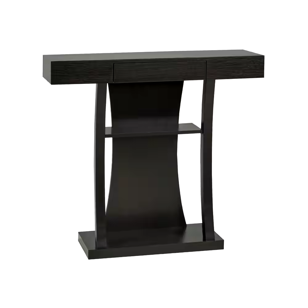 Brassex Slim Console Table with Storage