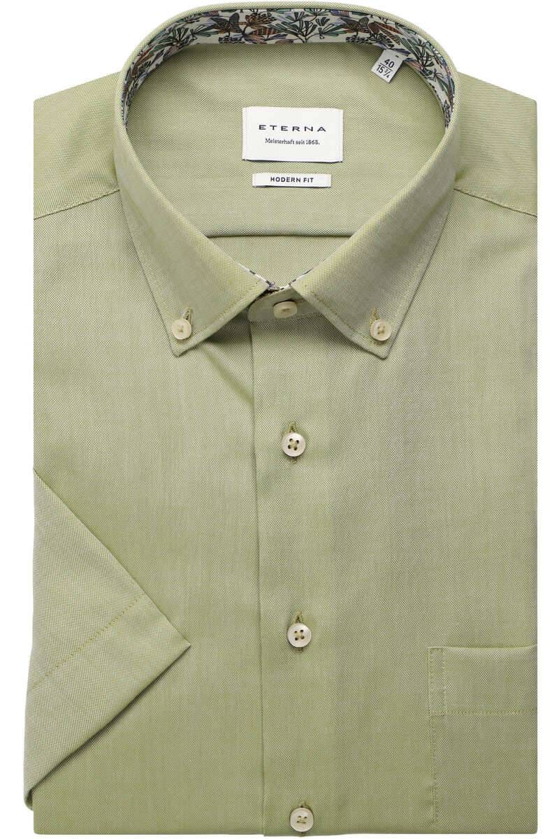 ETERNA Modern Fit Hemd grün, Einfarbig