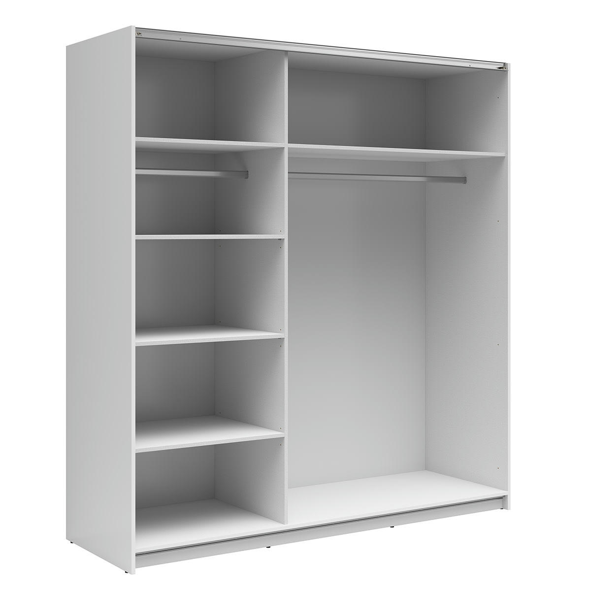 - Armoire 2 portes L183 x H195 cm panneaux agglomérés blanc