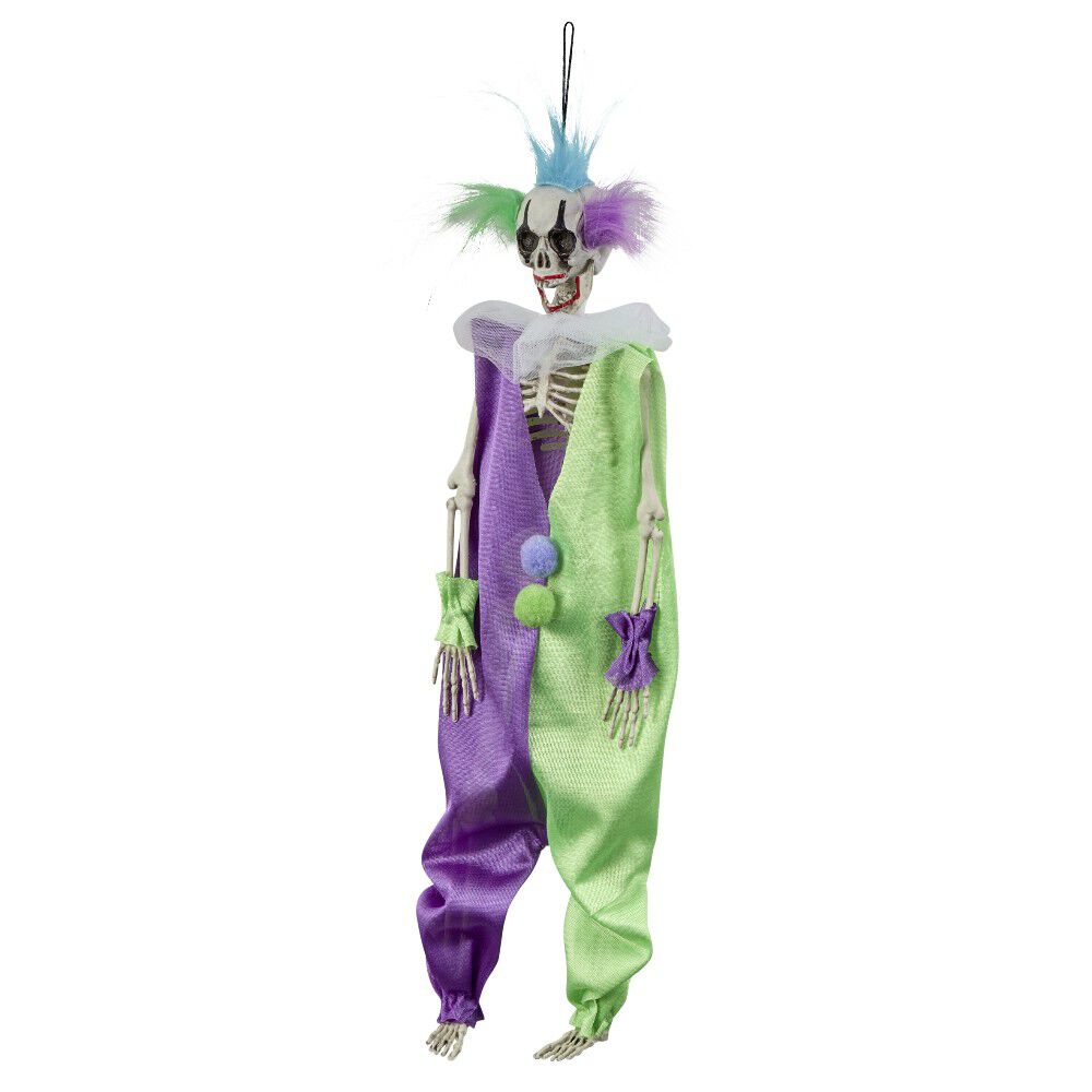 Squelette clown Halloween à suspendre