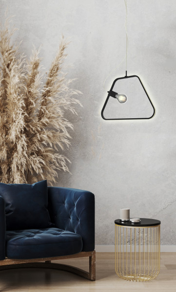 Lampa wisząca czarna IKARIA 2xE27x wym: 120x44x14 cm Candellux