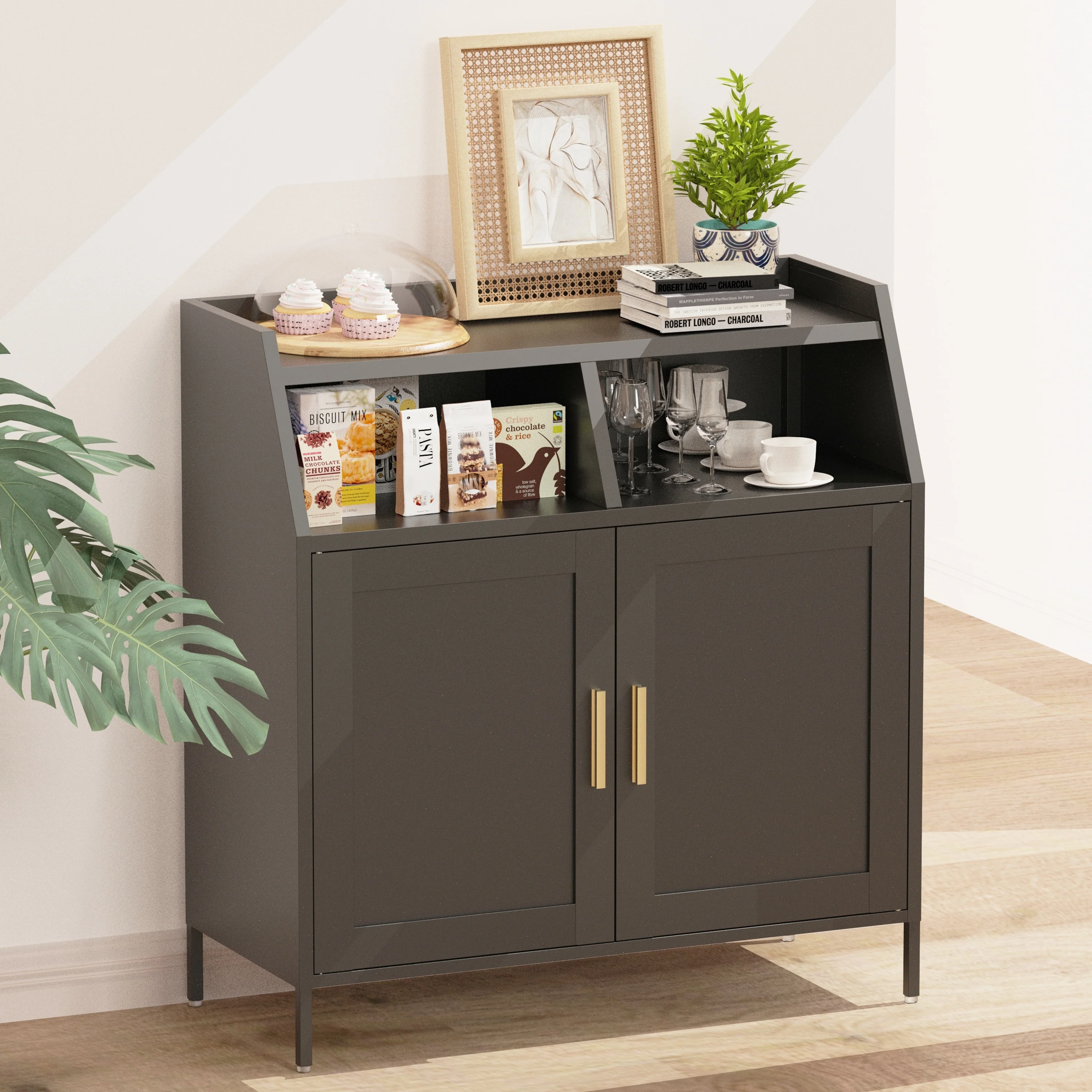 Metal Buffet Sideboard Cabinet with Storage