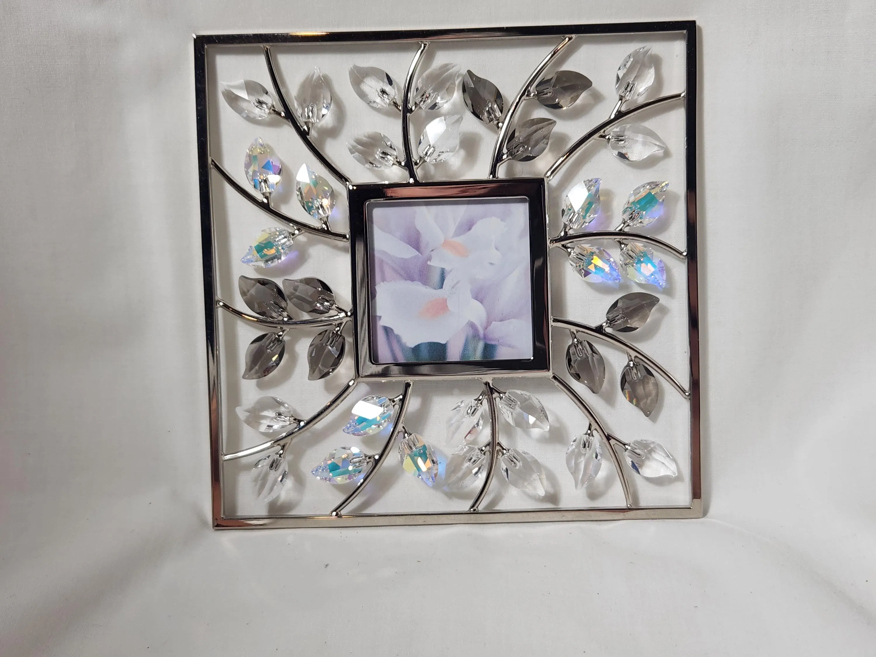 SWAROVSKI Crystal Leaves Picture Frame, 5 inch square