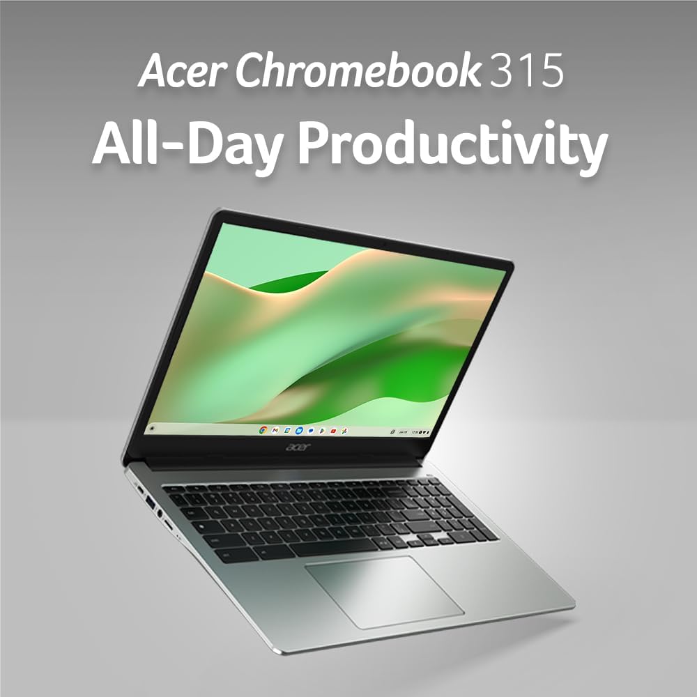 Acer CB315-4H-C8XU Chromebook Laptop | Intel Celeron N4500 | 15.6 Full HD IPS Display | 4GB LPDDR4X | 64GB eMMC | Intel Wi-Fi 6 | DTS Audio | USB Type-C | Chrome OS (Renewed)