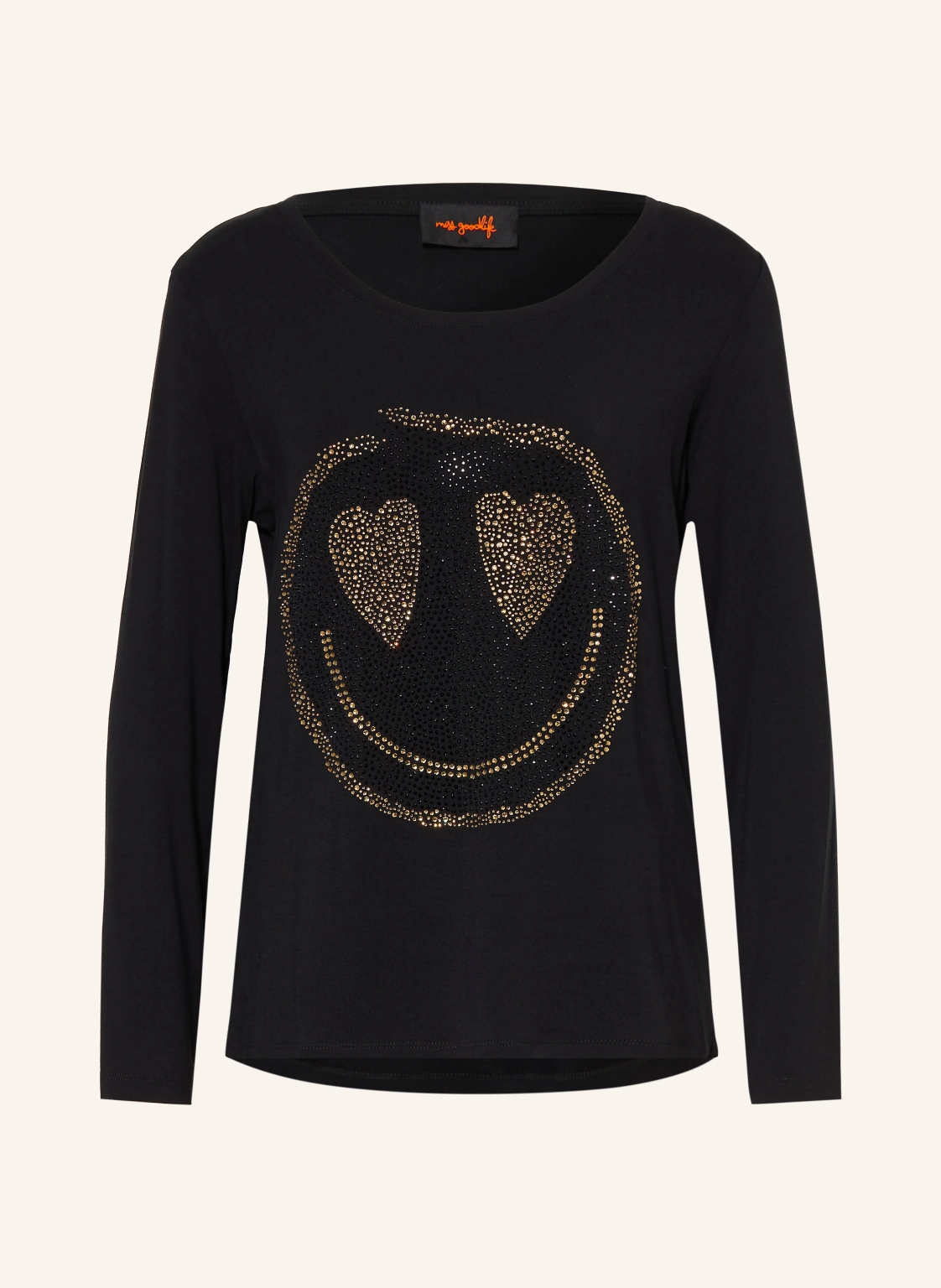 miss goodlife Longsleeve mit Schmucksteinen