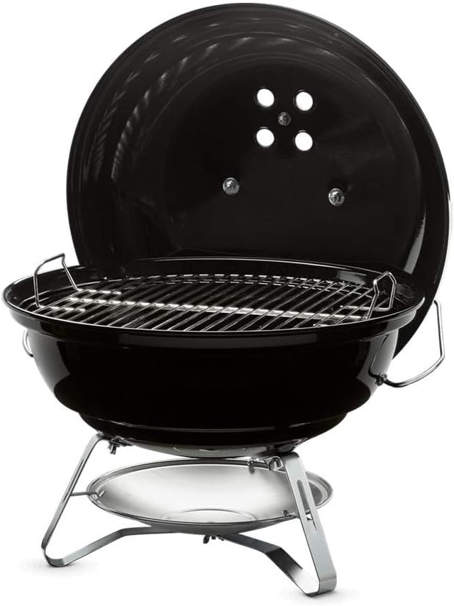 Weber Jumbo Joe Charcoal Grill, 18‑Inch, Black – Lightweight Portable Kettle BBQ Grill with Tuck‑N‑Carry® Lid Lock for Camping, Tailgating & Outdoor Cooking