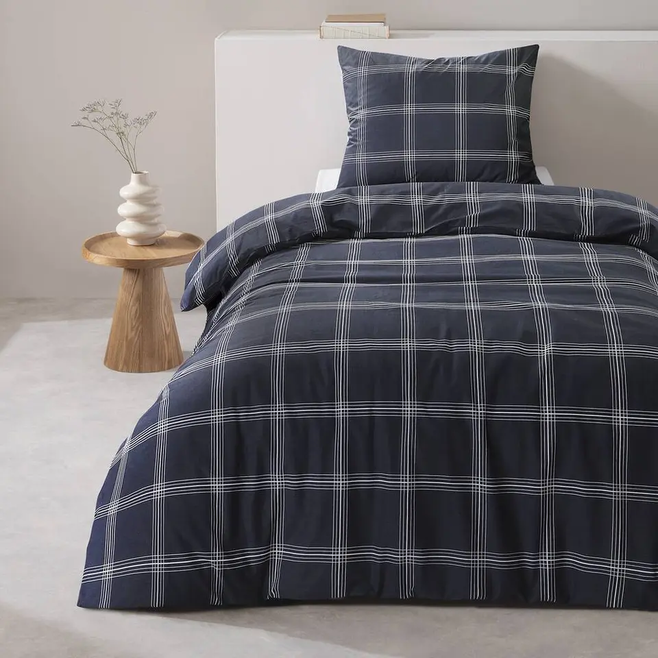 Dekbedovertrek Brussel - blauw - 140x200/220 cm