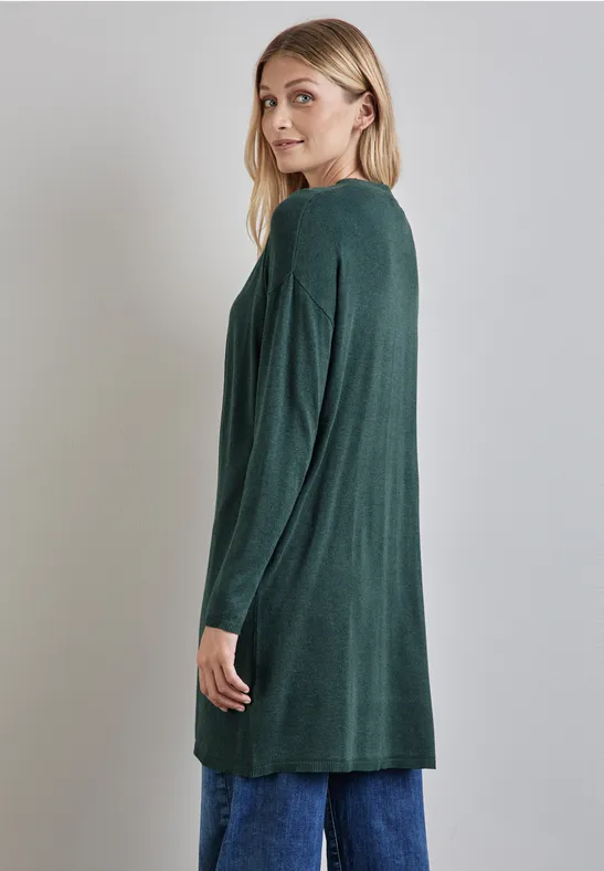 Langer Feinstrickcardigan