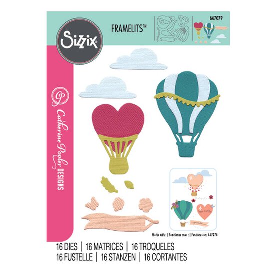 Sizzix Framelits Up and Away Dies 16 Pieces