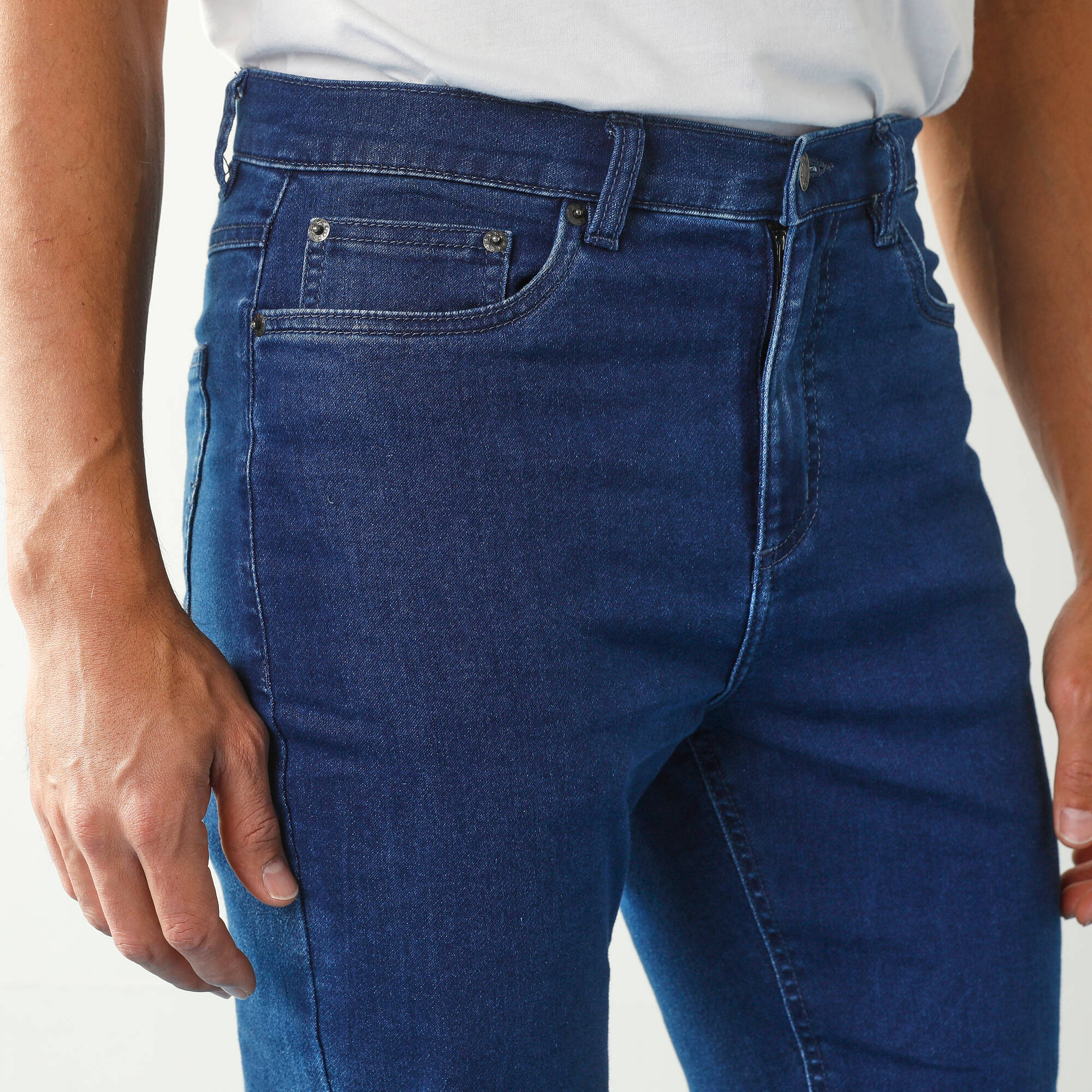 Pantalon effet jean denim léger ultra stretch - L32