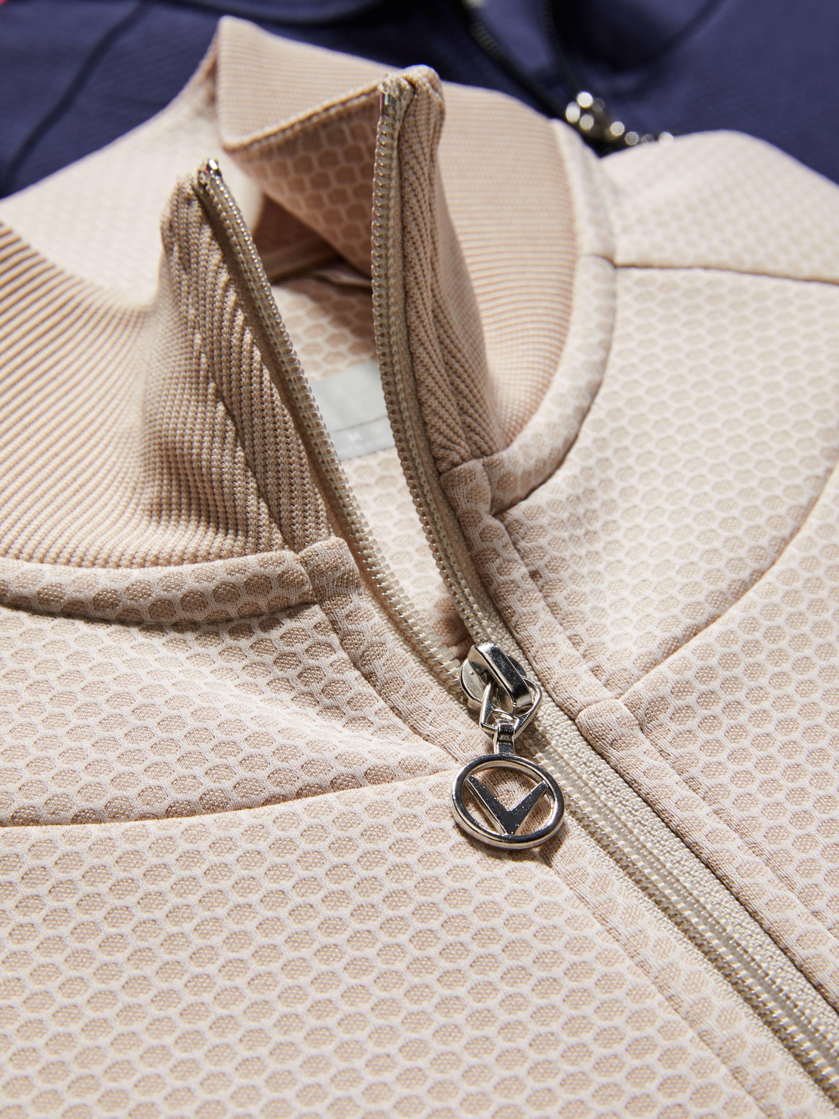 Womens Hexagon Heather Fleece Golf Jacket