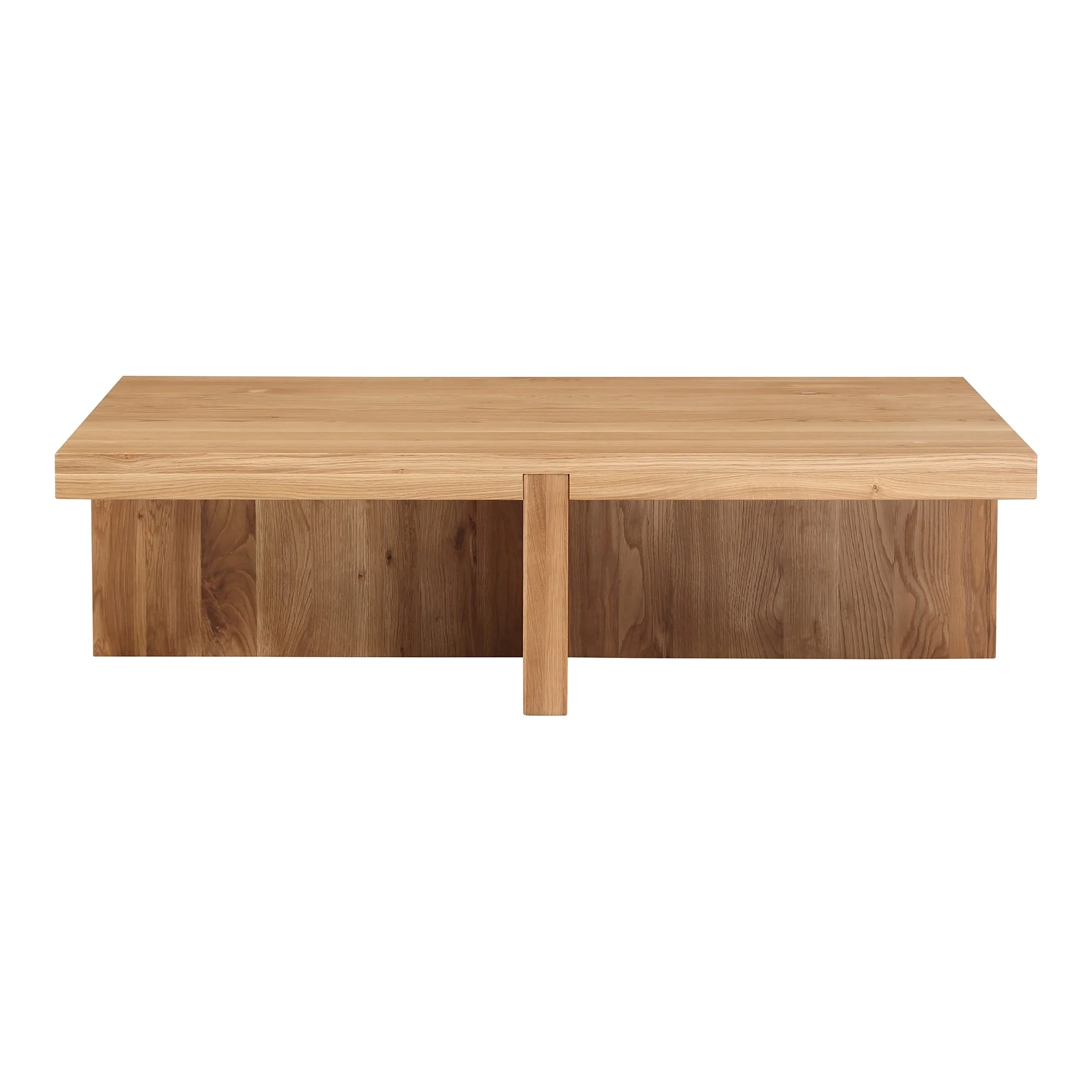 Aurelle Home Foane Modern Solid Oak Coffee Table