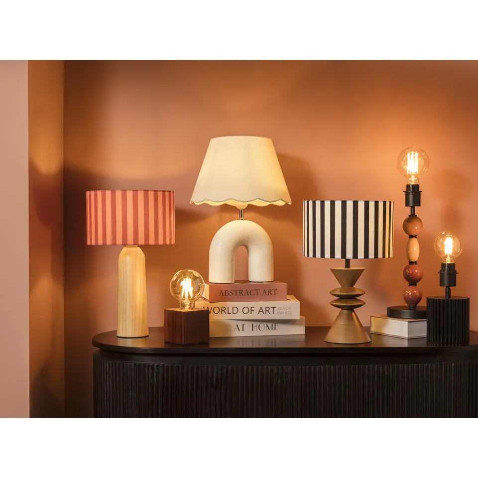 Lampvoet Timber bruin E27 - 30x13x13 cm