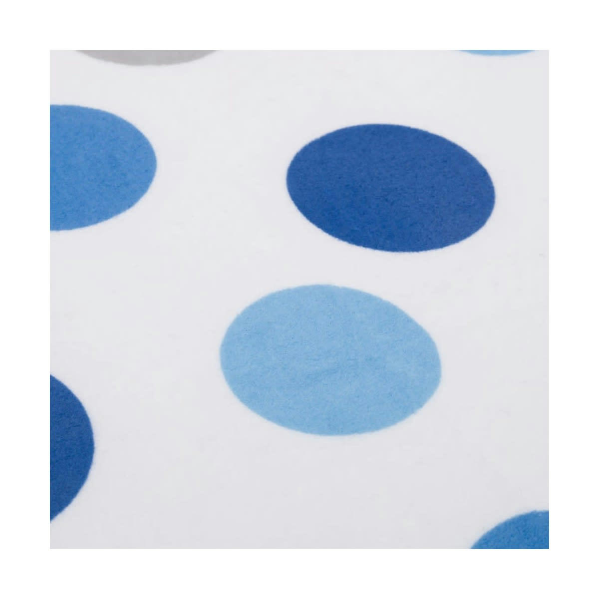 POIS - Tapis de bain microfibre pois bleus 45x70cm