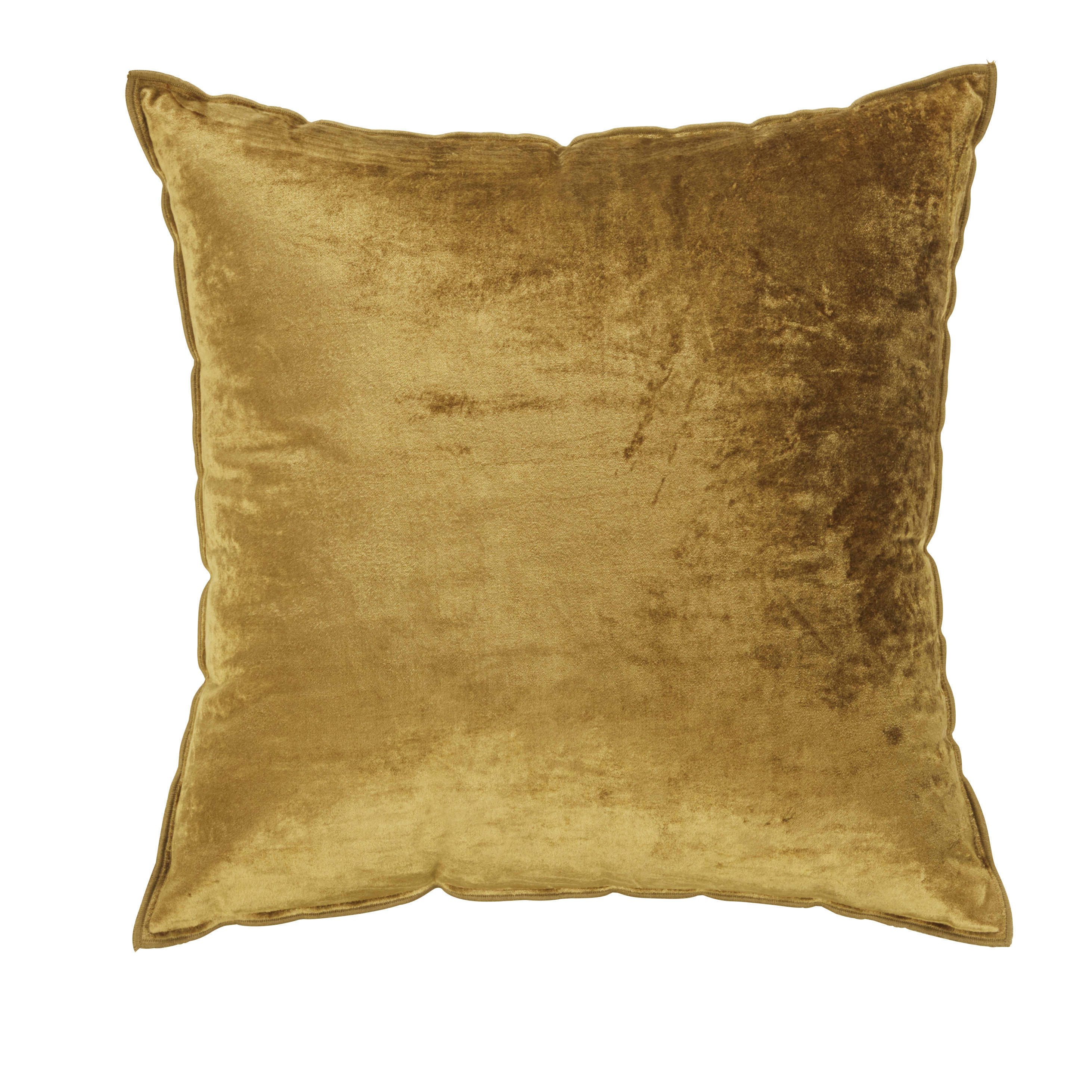 BOLZA - Coussin en velours vert olive 45x45