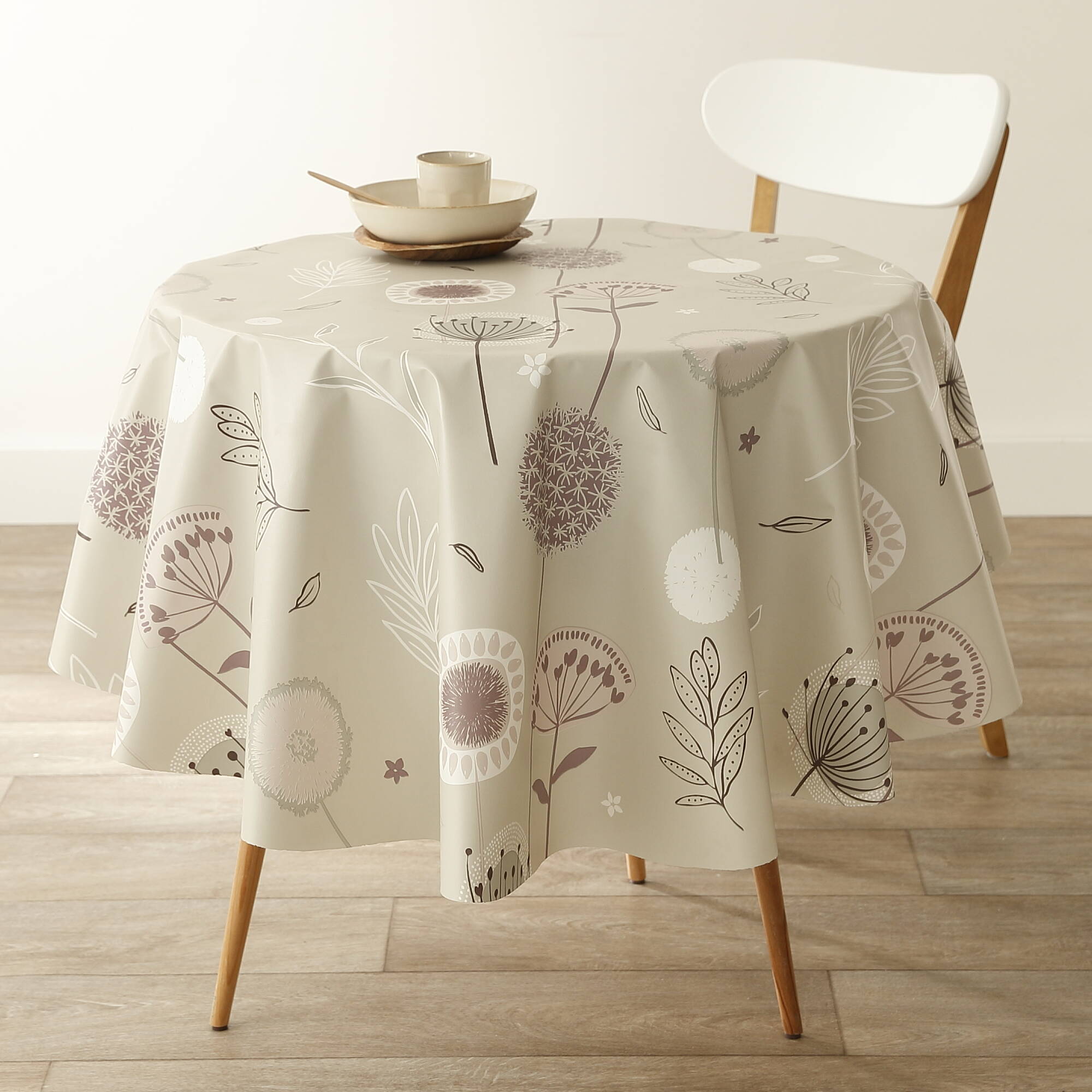 Nappe toile cirée imprimé pissenlits