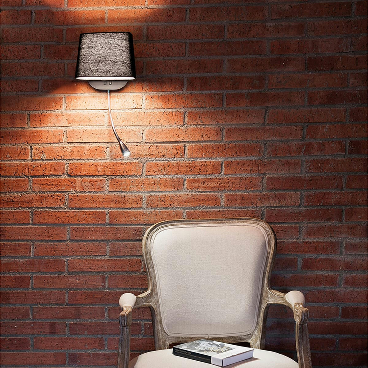 SWEET - Applique murale en fabric noir