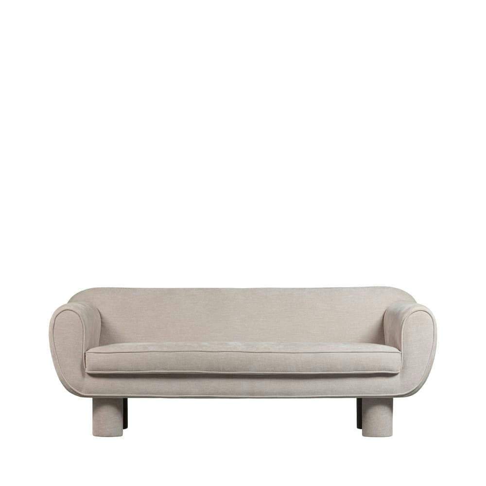 BODI - Canapé 2 places en chenille L186cm naturel