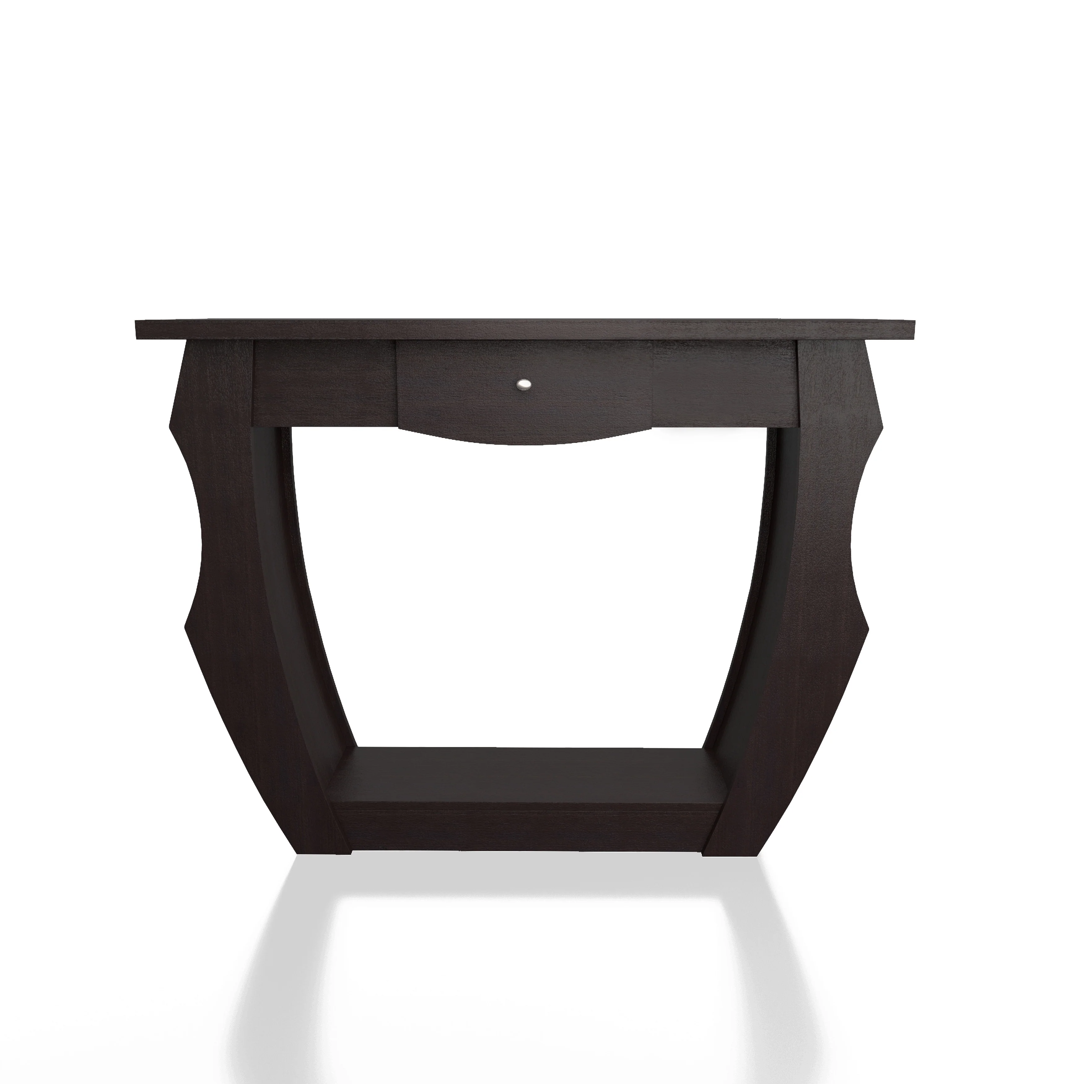 Caveline Contemporary Walnut 39-inch 1-Drawer Console Table by Furniture of America