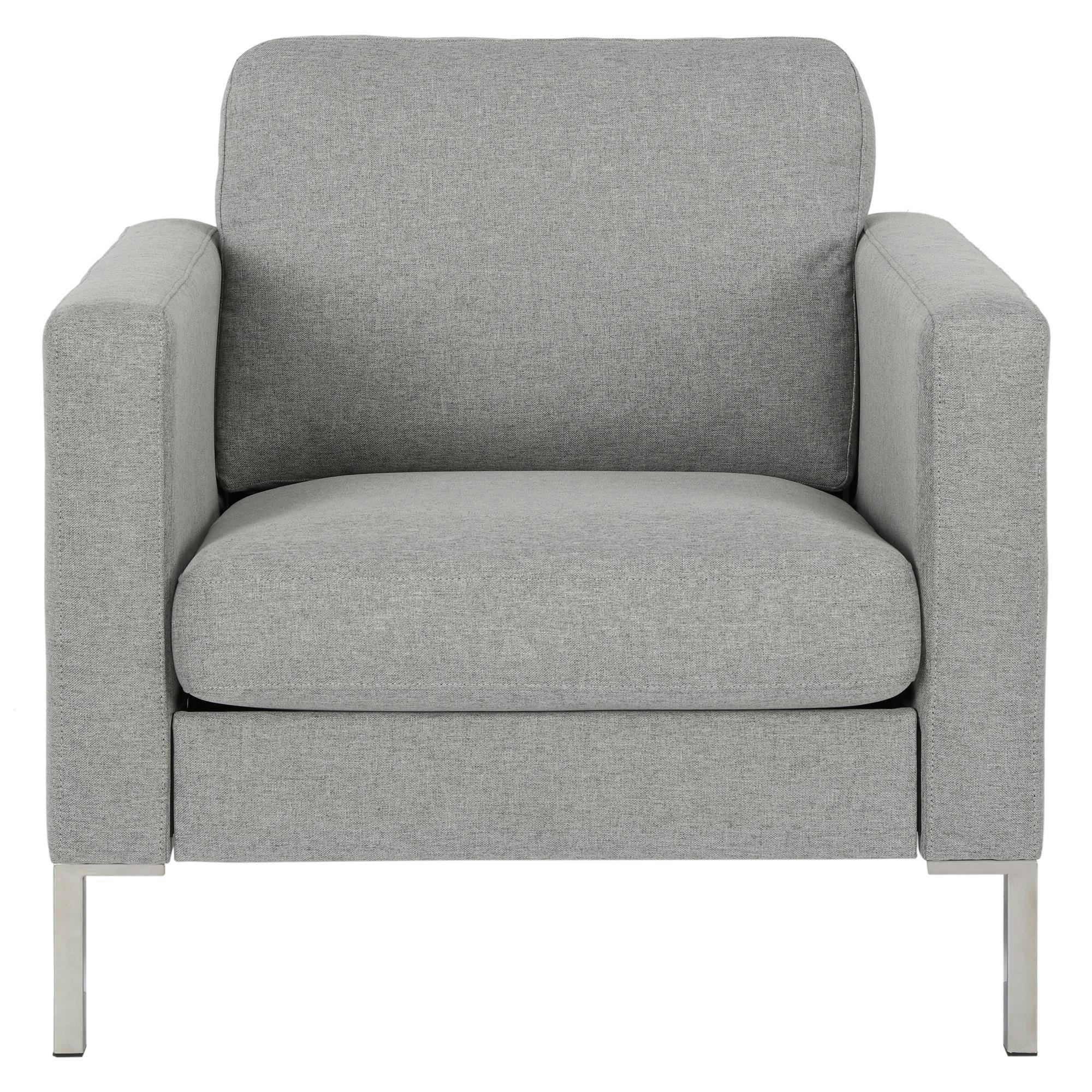 FABRY - Fauteuil en lin gris