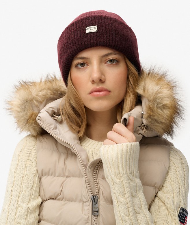 Rib Knitted Beanie Hat