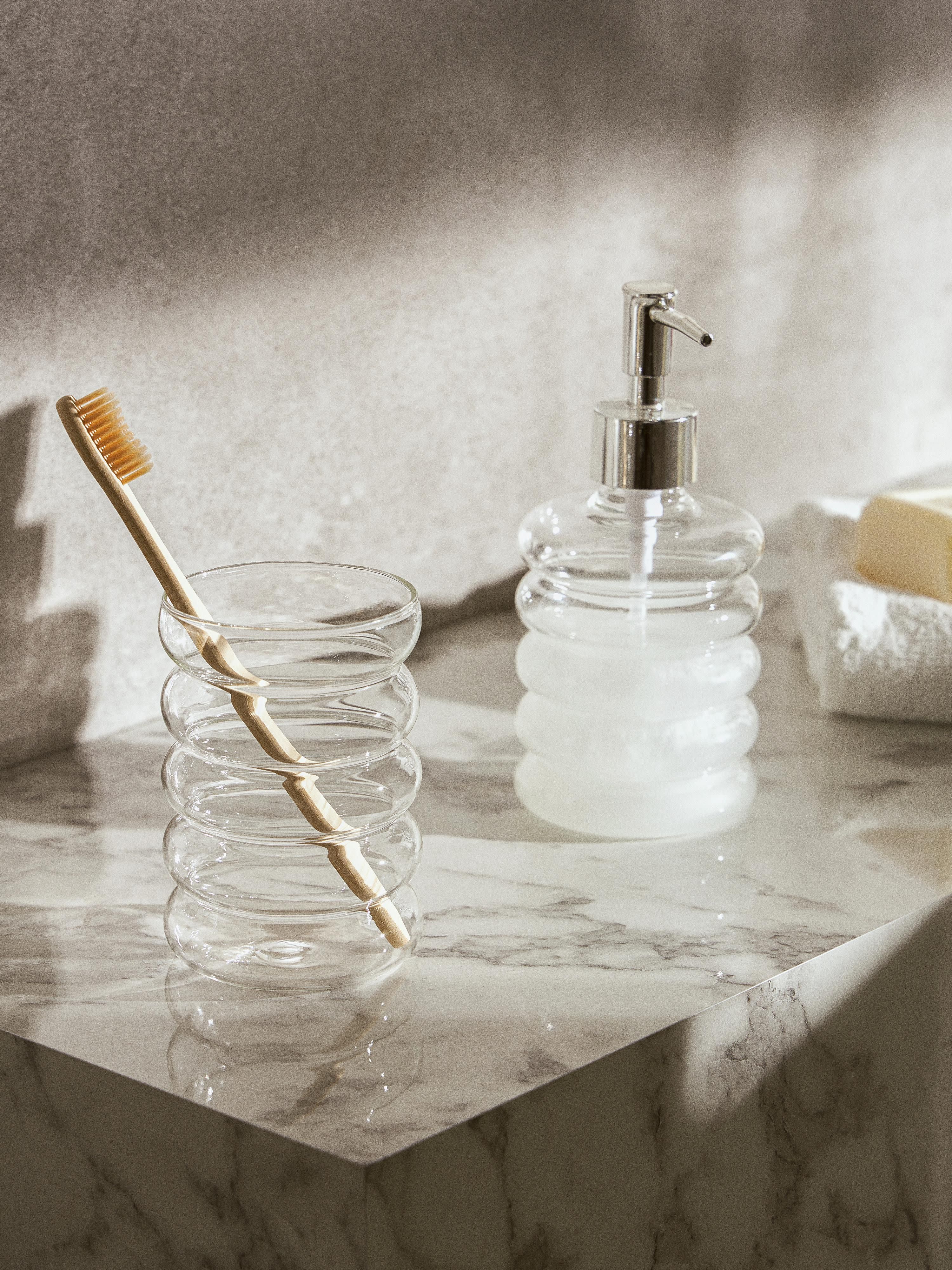 Mundgeblasene Bad-Accessoires Bubbly, 2er-Set