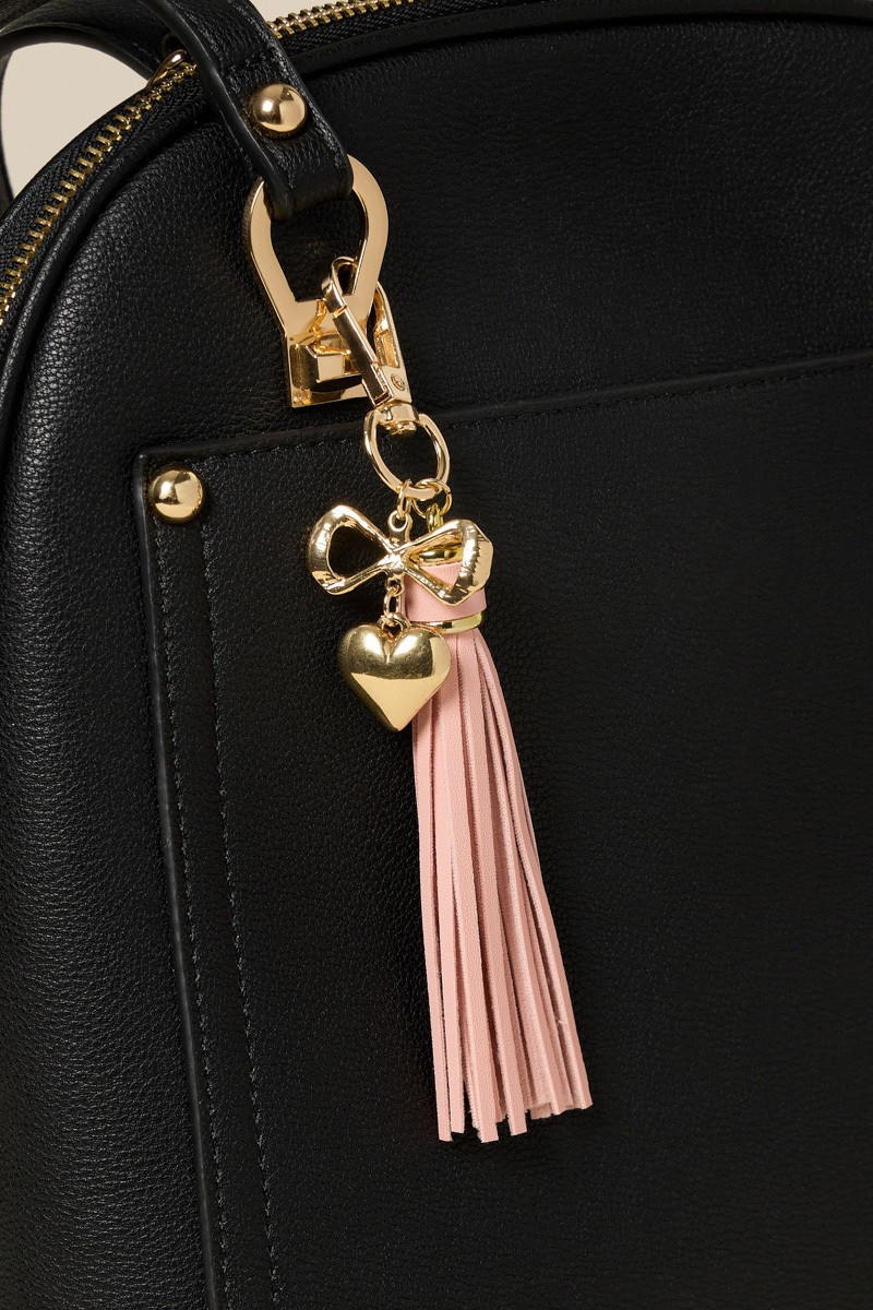 Elsie Heart Tassel Bag Charm