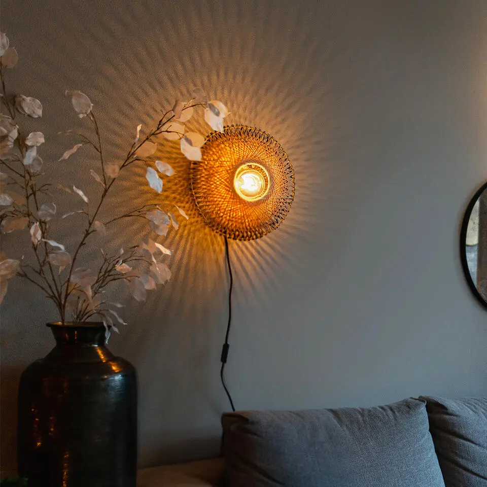 Qazqa wandlamp rina beige e27