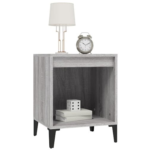 NNEVL Bedside Cabinets 2 pcs Grey Sonoma 40x35x50 cm